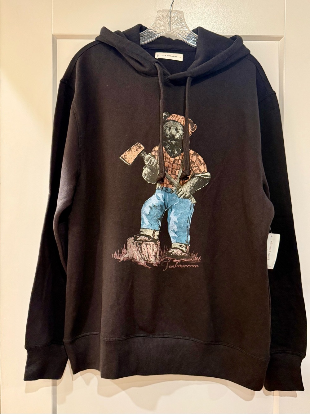 Lucky Brand Lumberjack Bear Hoodie